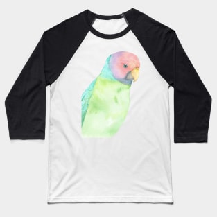 Plum-headed parakeet watercolor portrait Baseball T-Shirt